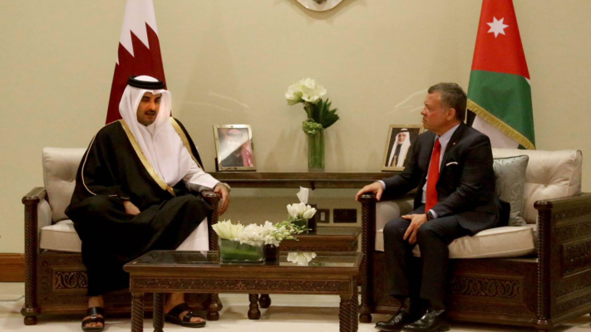 الملك عبدالله الثاني وأمير قطر الشيخ تميم بن حمد آل ثاني - أرشيفية