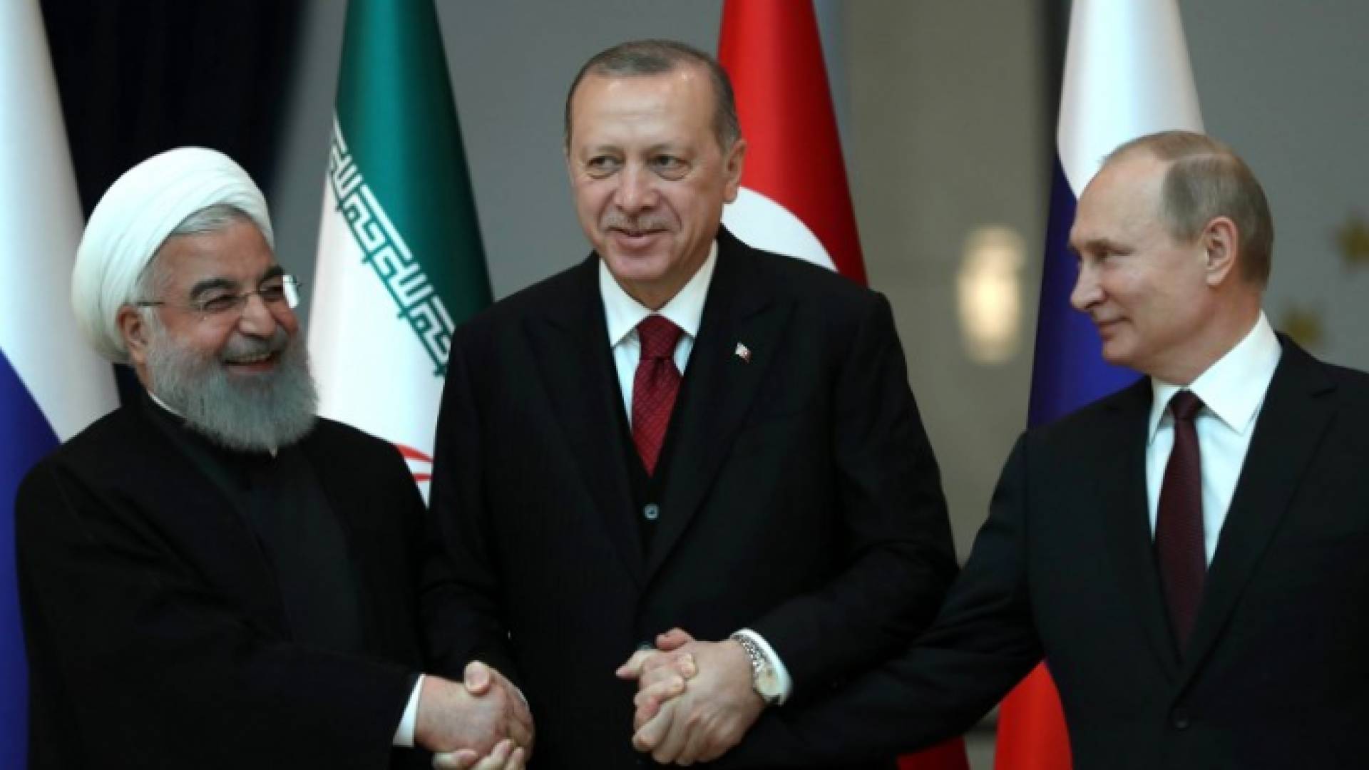 اردوغان وروحاني وبوتين