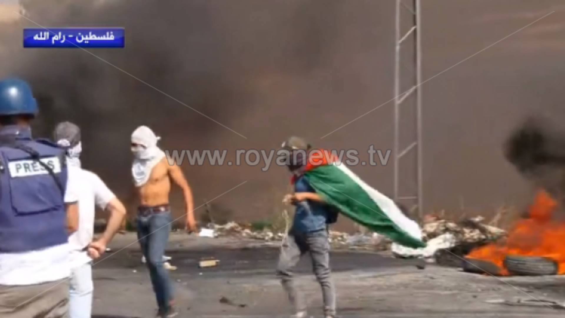 مواجهات بين شبان فلسطينيين وقوات الاحتلال في البيرة