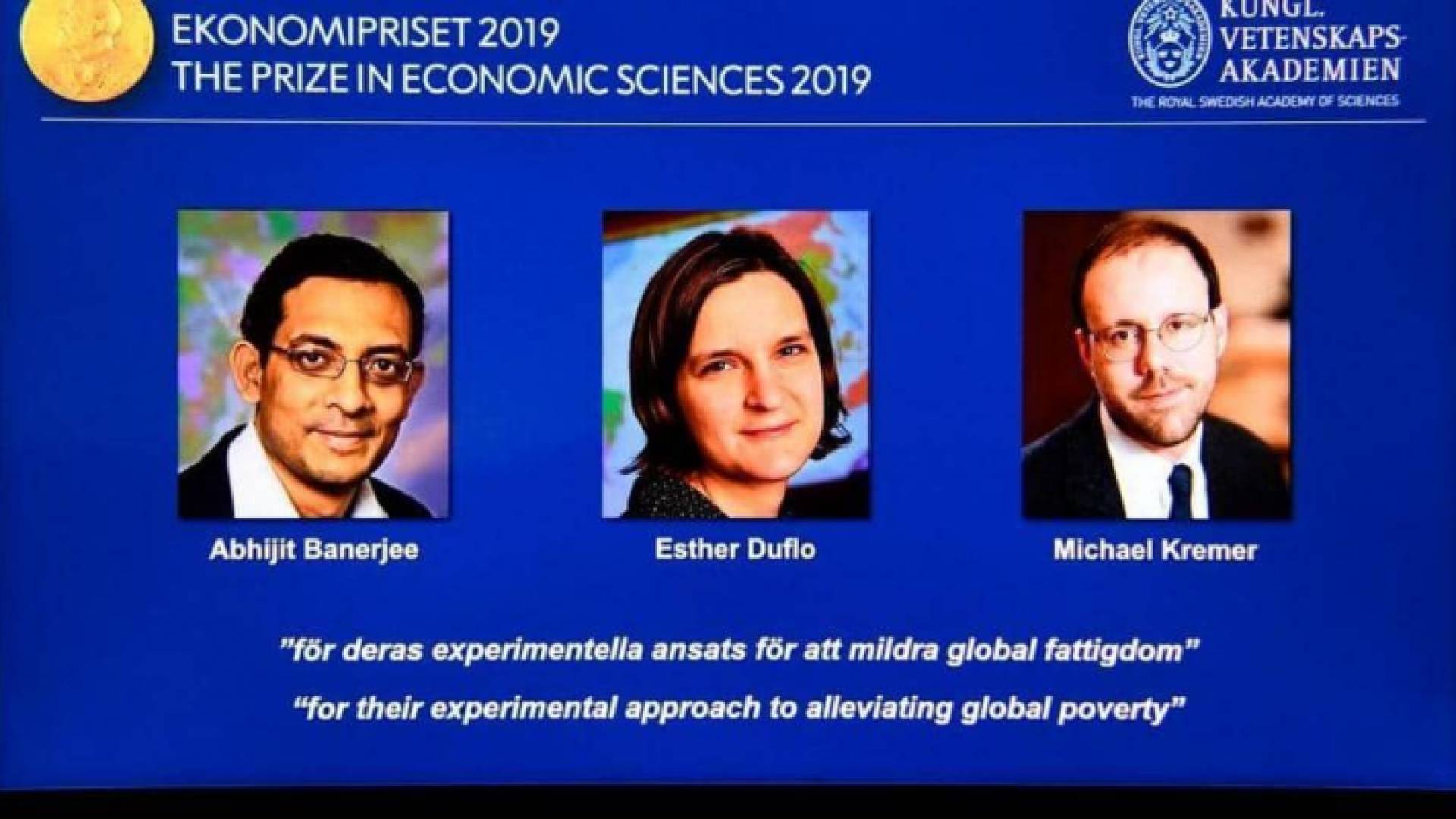 جائزة نوبل للاقتصاد لعام 2019 تذهب إلى فرنسية وهندي وأمريكي
