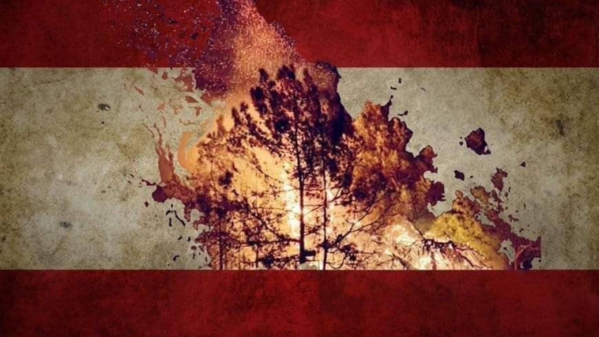 صورة رمزية للحرائق المشتعلة في لبنان