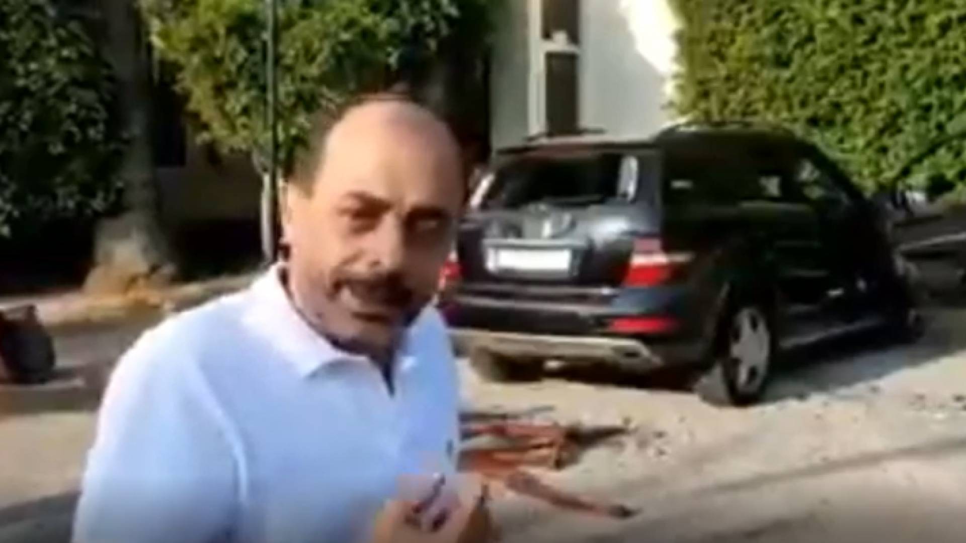 فيديو متداول لأردني تم تكسير سيارته في لبنان