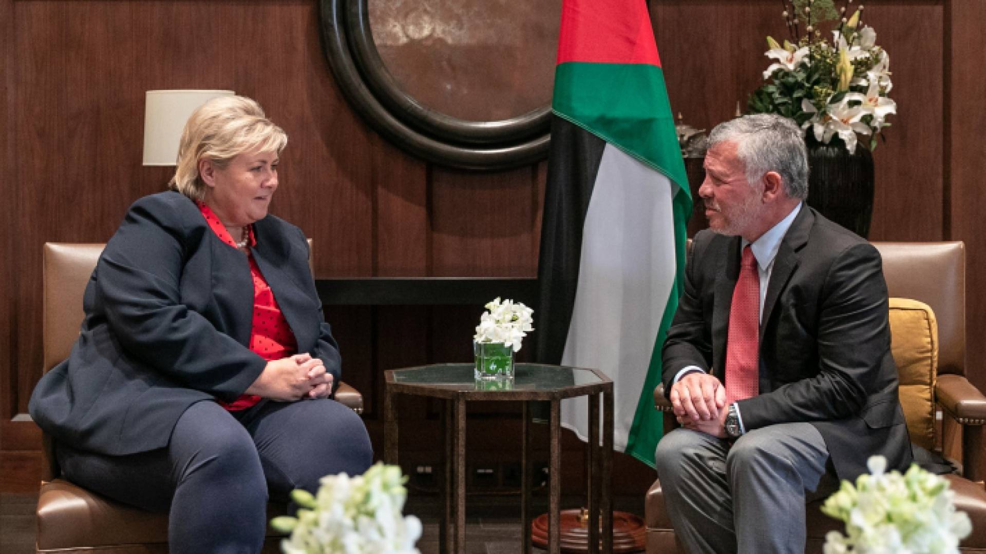 الملك يستقبل رئيسة وزراء النرويج