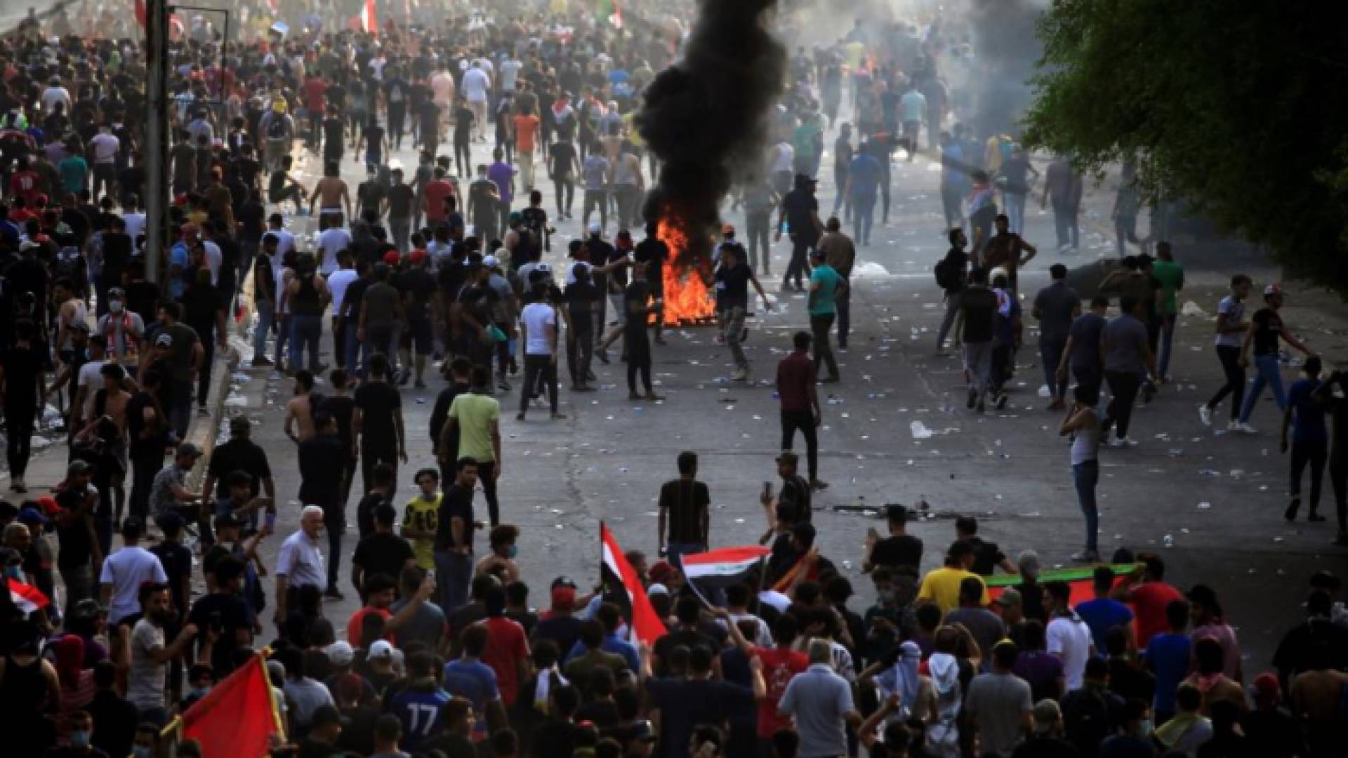 من المظاهرات في العراق