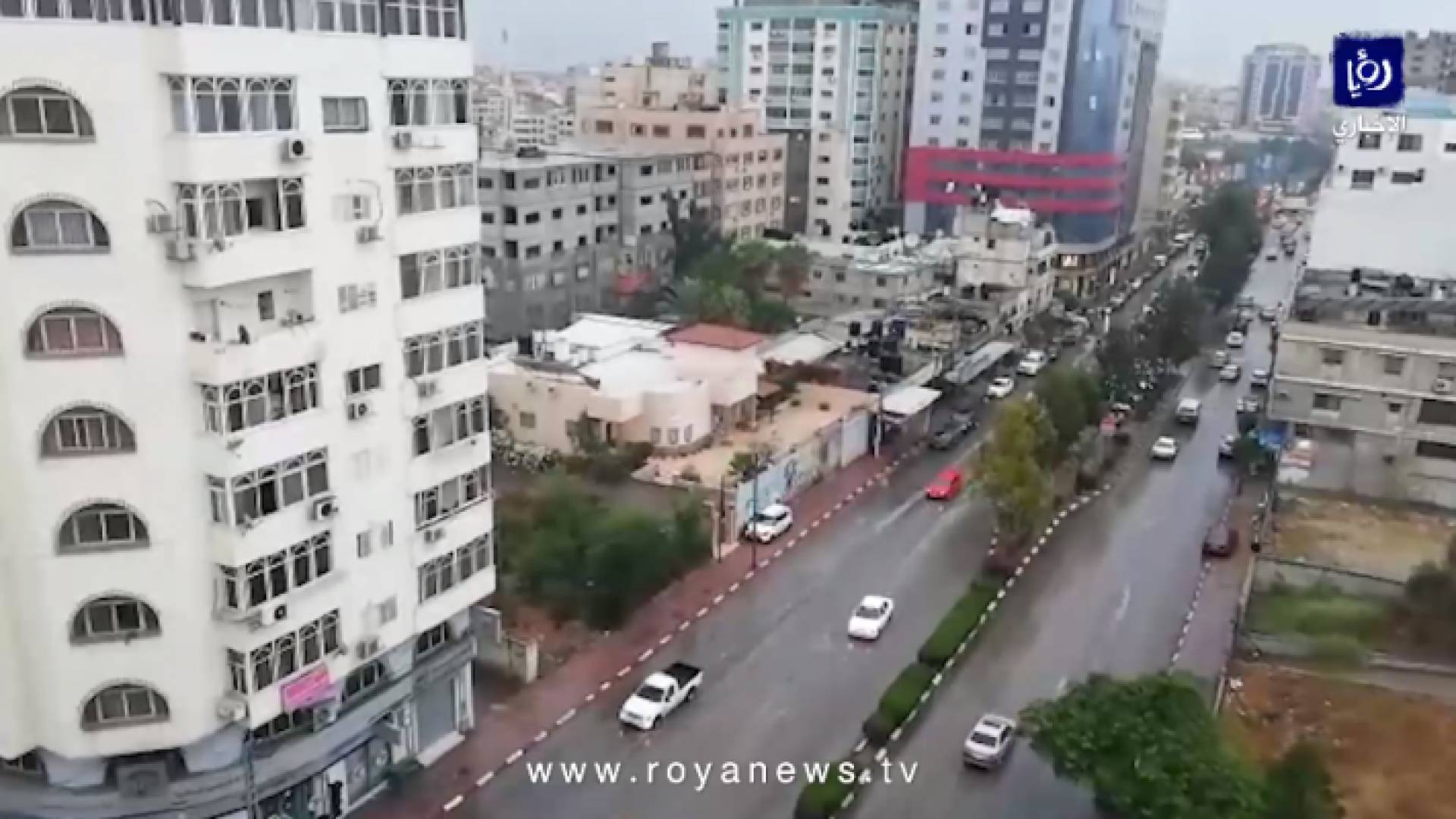 تساقط الأمطار في غزة