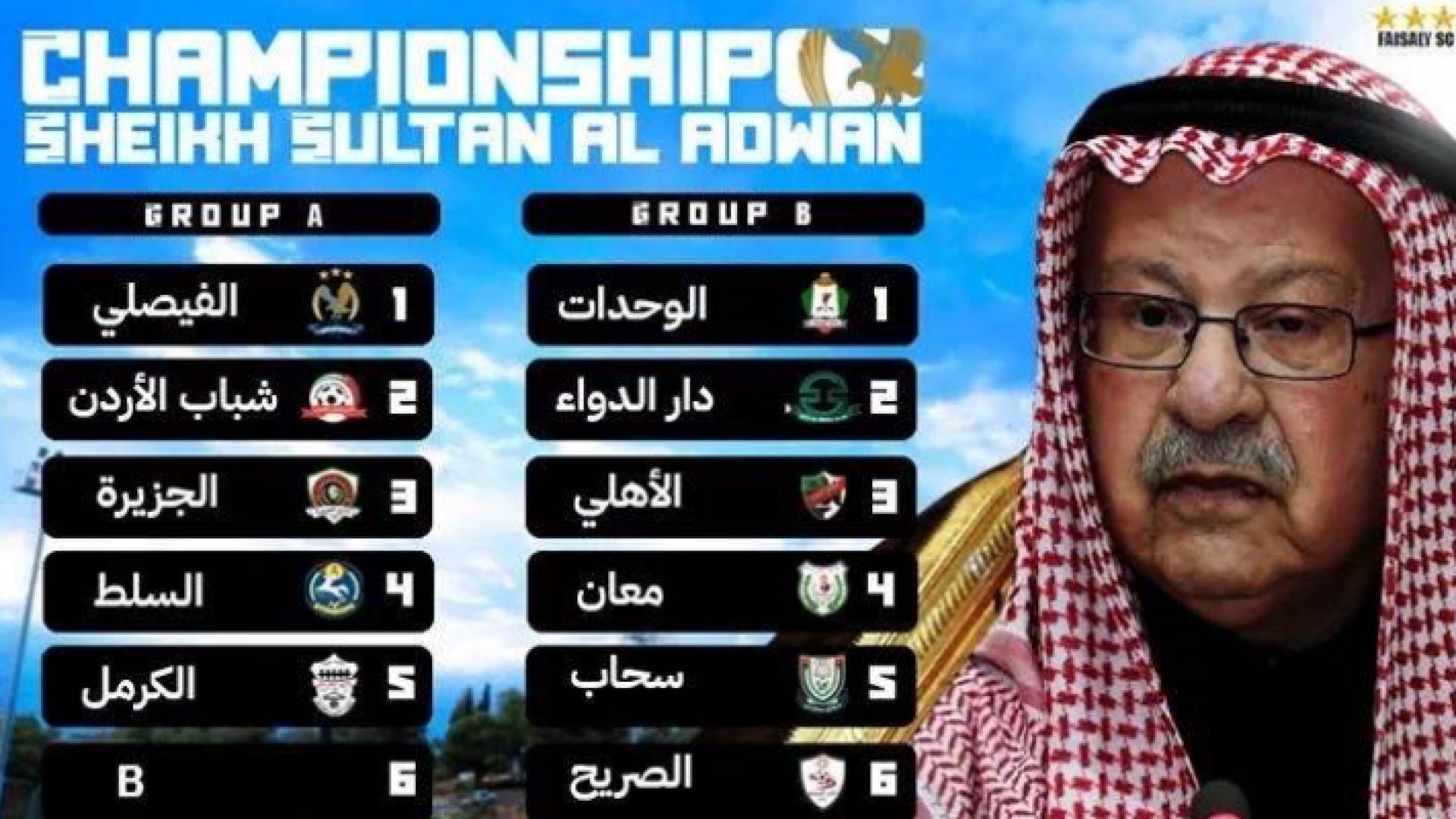 سحب قرعة بطولة المرحوم الشيخ سلطان العدوان