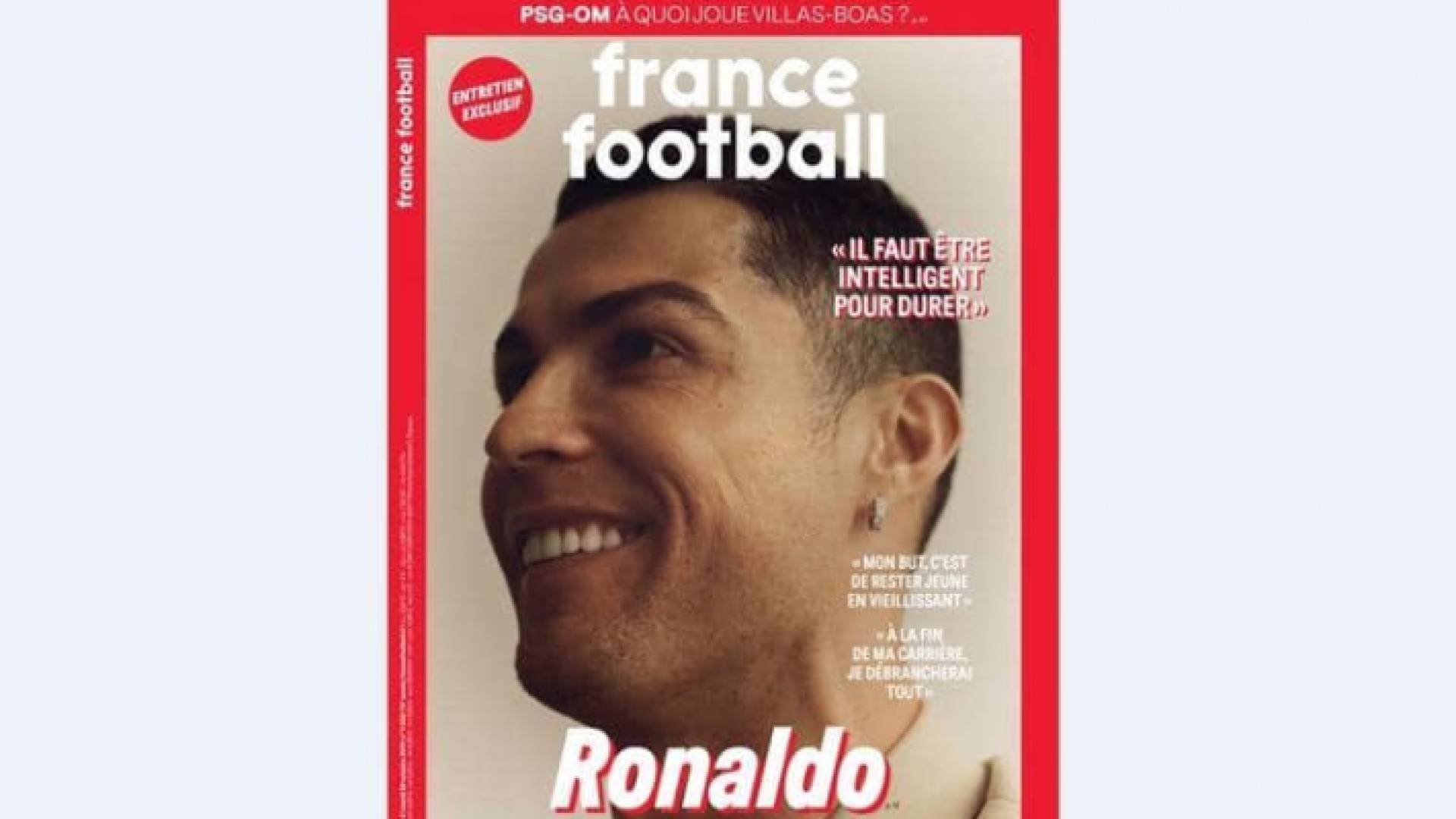 رونالدو على غلاف المجلة العريقة