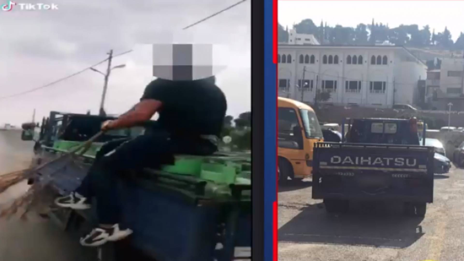 الأمن يضبط سائق بكب بعد انتشار مقطع فيديو له وهو يجلس في الصندوق الخلفي