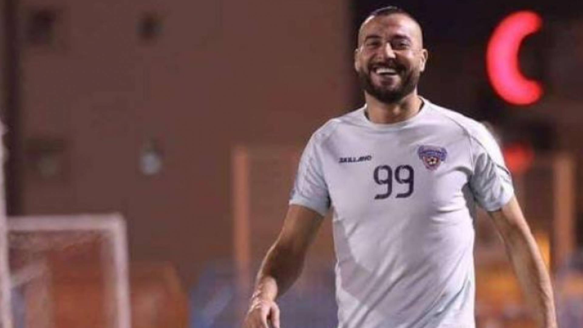 شفيع خلال مشاركته بتدريب الفيحاء