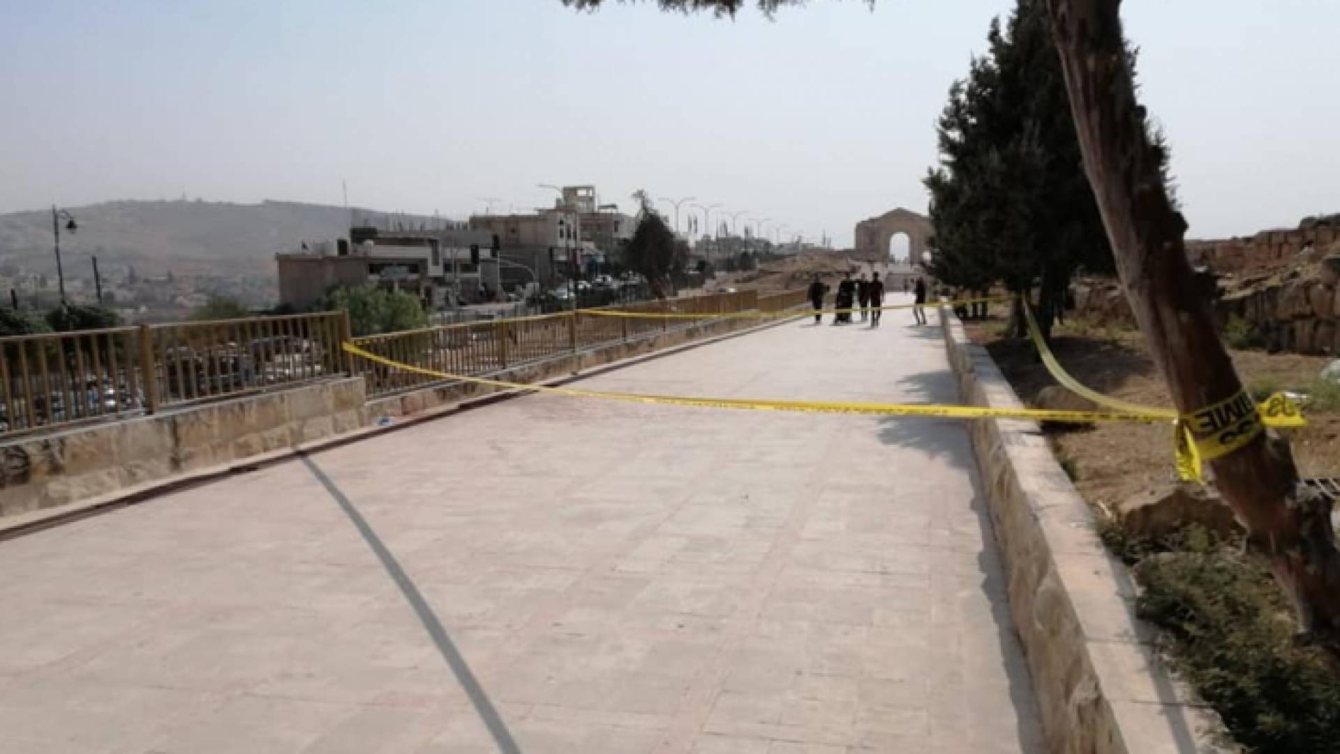 من مكان عملية الطعن في جرش