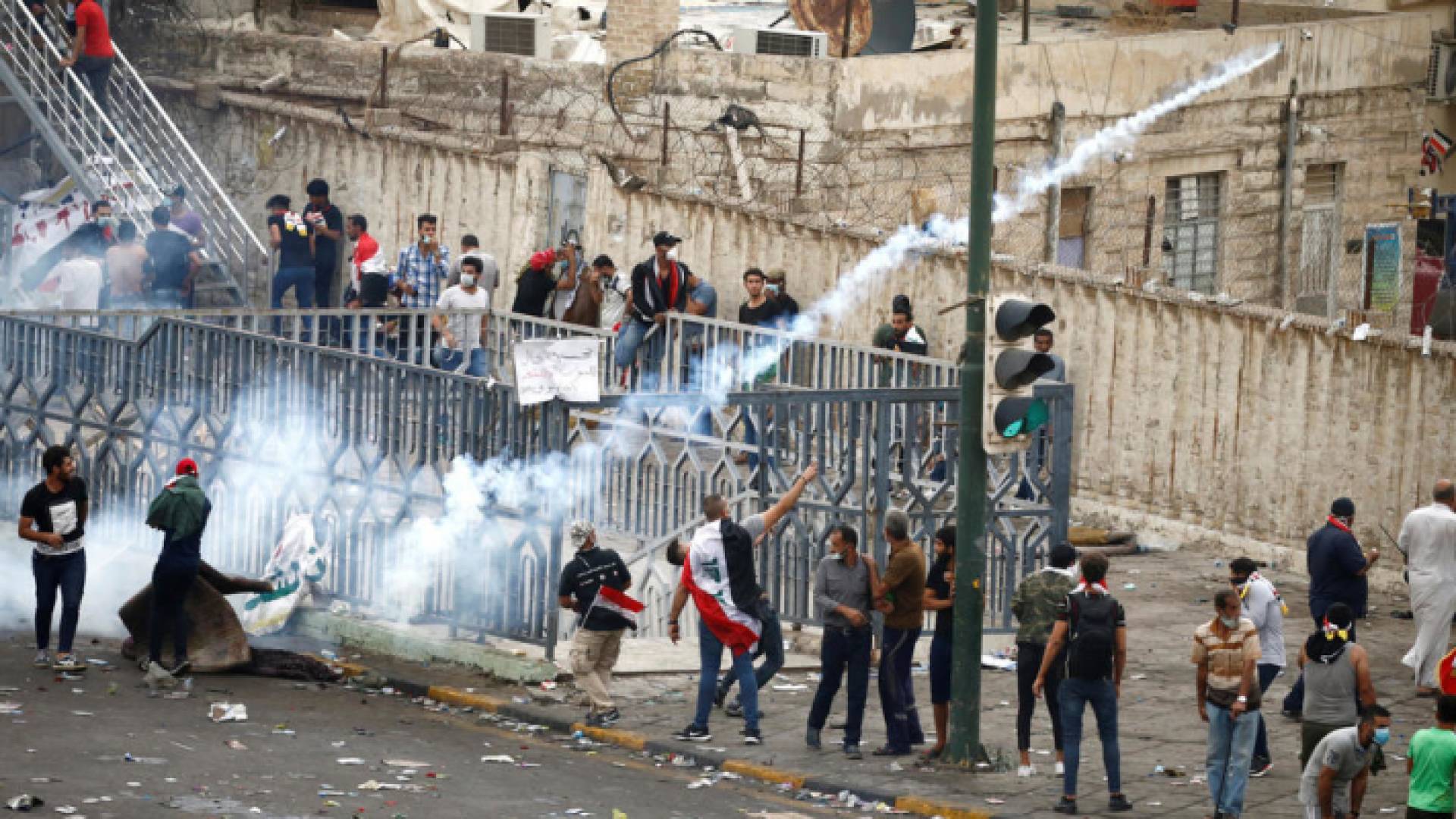 من المظاهرات في العراق