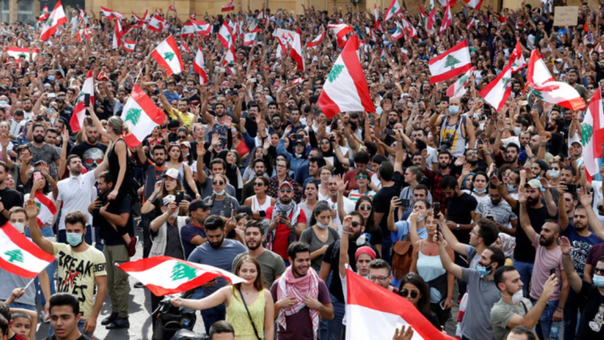 جانب من مظاهرات لبنان