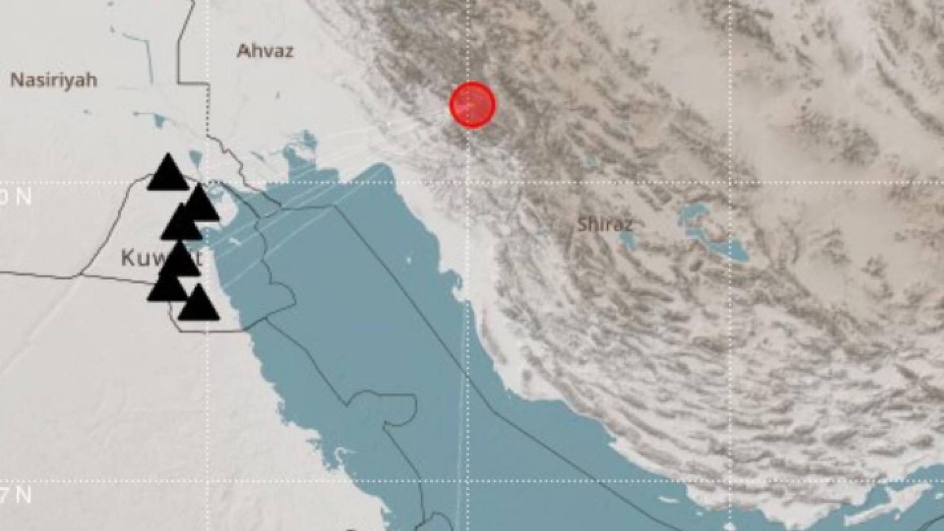زلزال بقوة 3.4 درجة يضرب الكويت