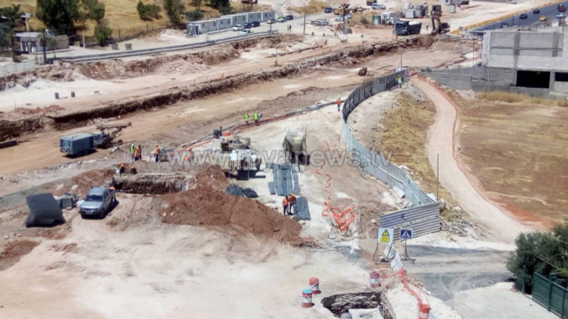 الصورة من مشروع الباص السريع في منطقة طبربور