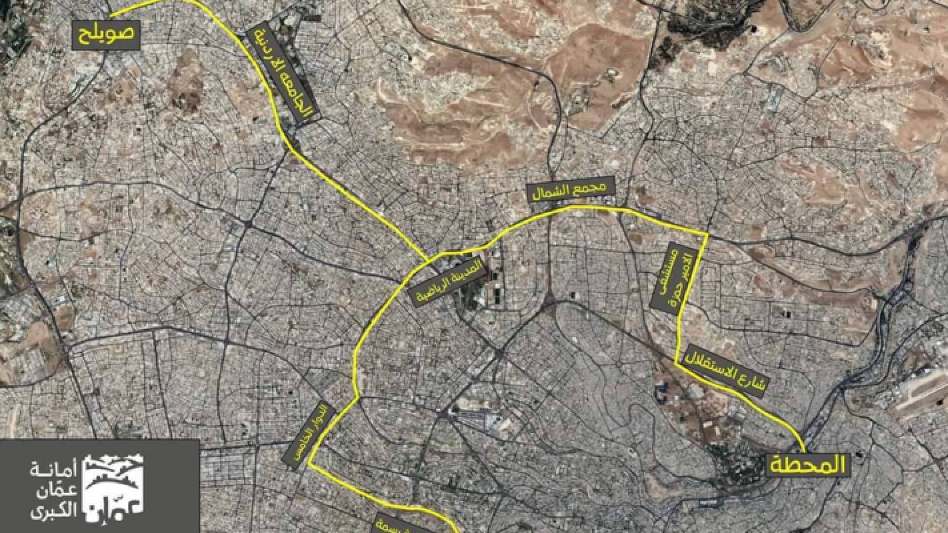 صورة لمخططات مشروع الباص السريع