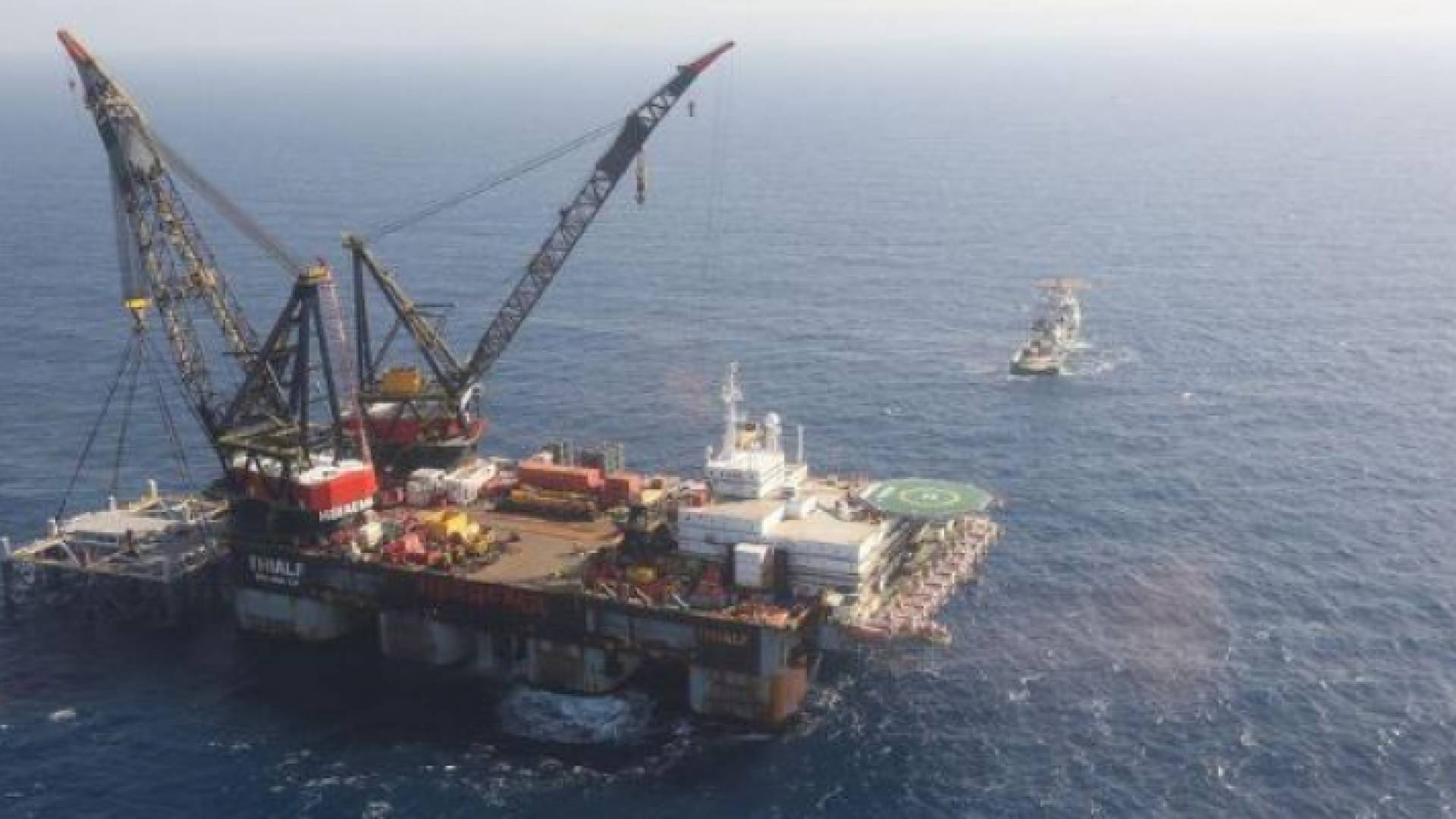 صورة لحقل لوثيان للغاز الطبيعي ملتقطة من الجو - رويترز