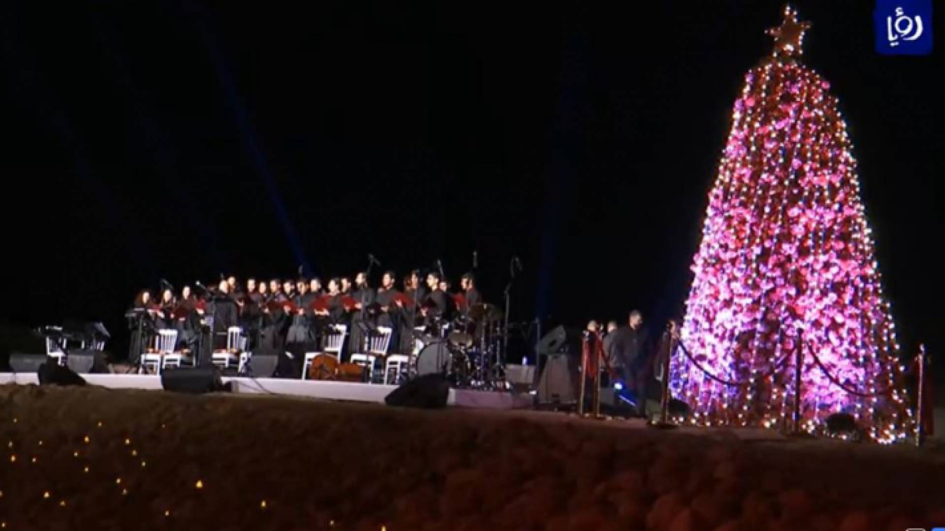 إضاءة شجرة عيد الميلاد في المغطس "معمودية السيد المسيح عليه السلام"