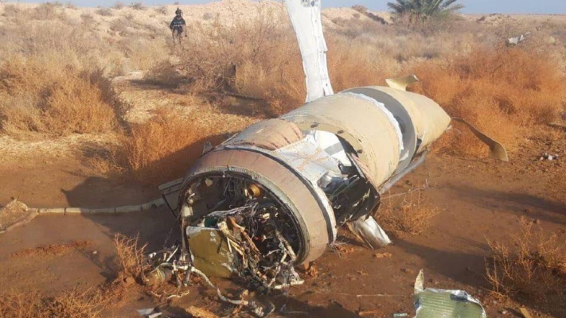 صورة لأحد الصواريخ التي سقطت في العراق
