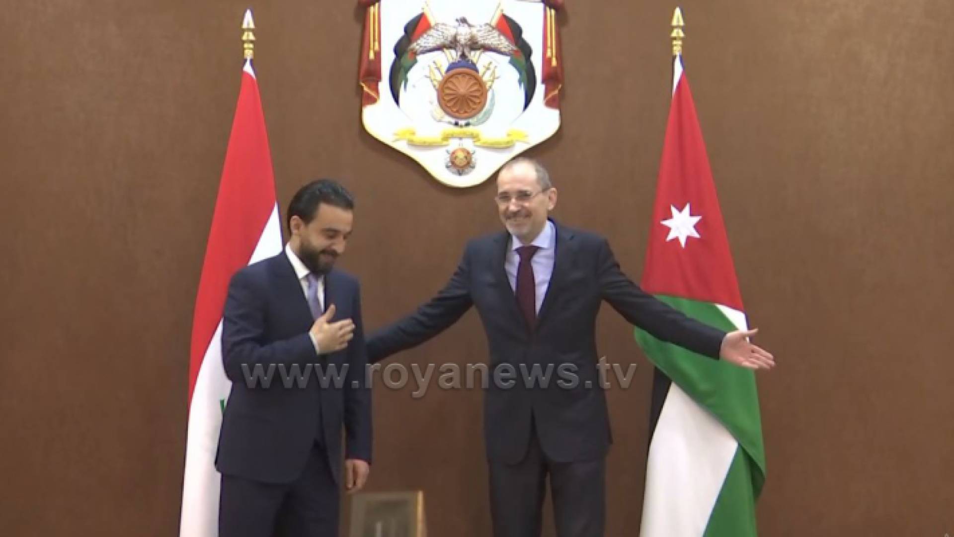 الصفدي ورئيس مجلس النواب العراقي محمد الحلبوسي