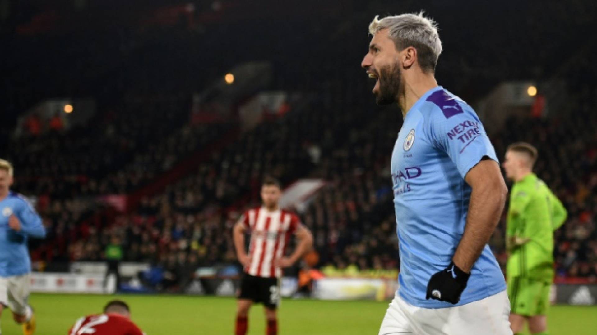 مهاجم مانشستر سيتي الارجنتيني سيرخيو اغويرو