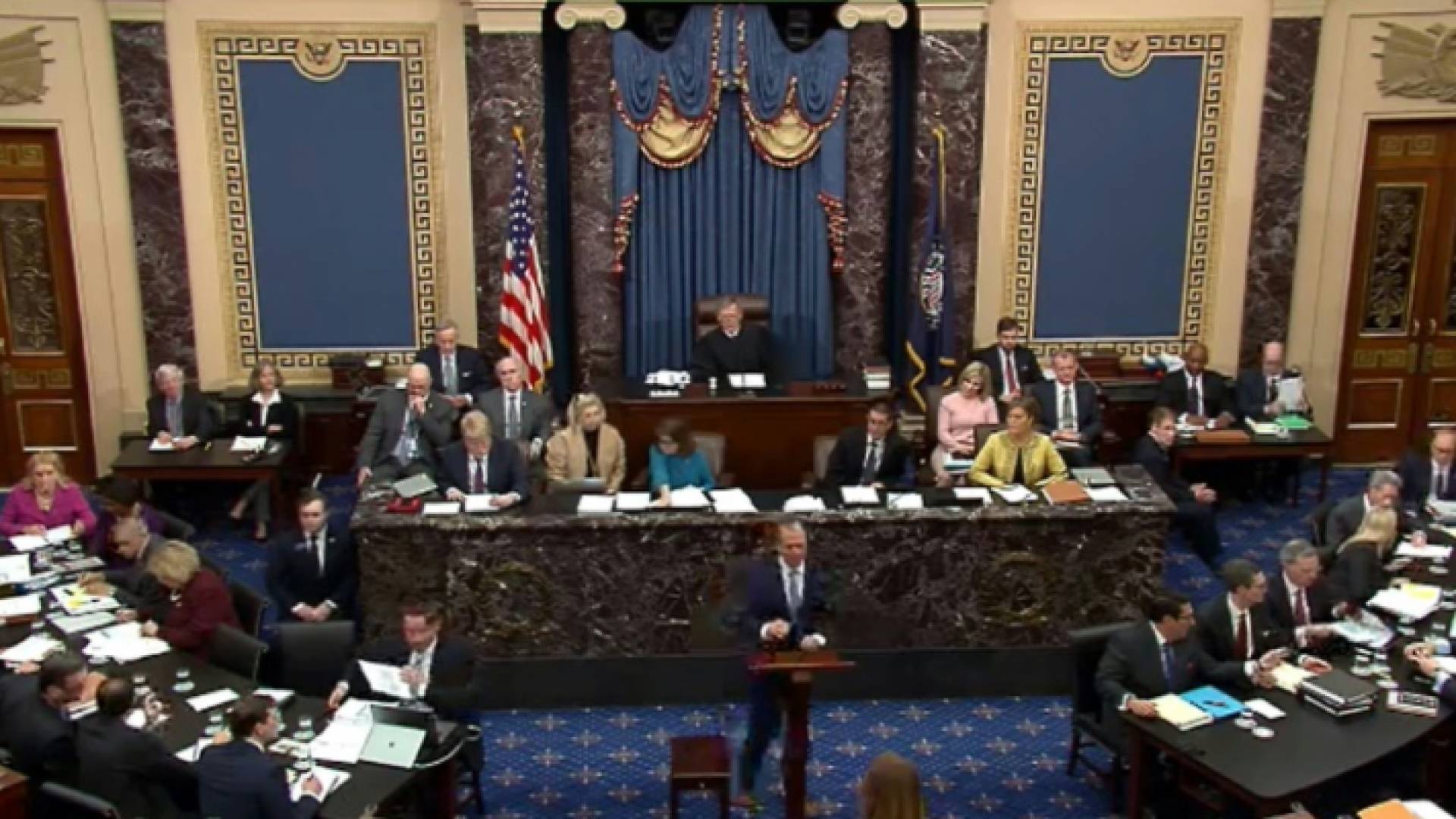 صورة لقاعة مجلس الشيوخ في واشنطن