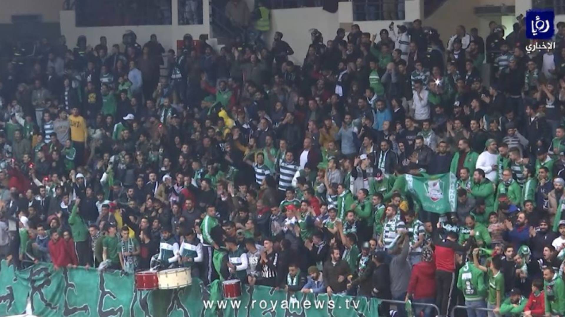 جماهير الوحدات خلال مباراة الوحدات والارثوذكسي