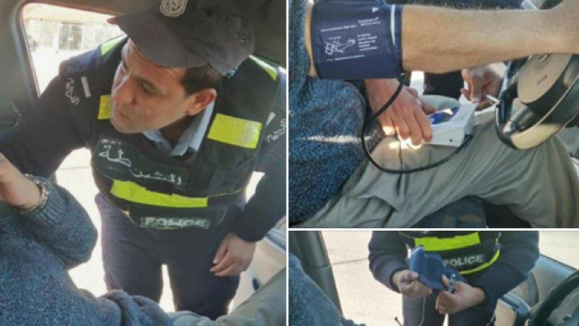 الدوريات الخارجية تقدم المساعدة لأحد المواطنين على طريق جرش - عمان