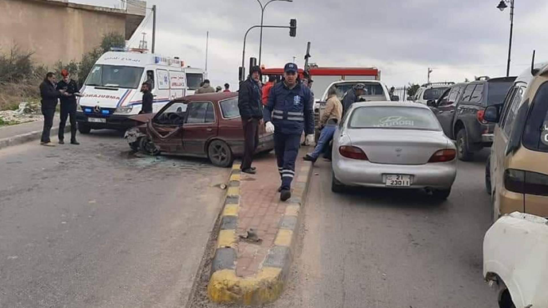 جانب من منطقة وقوع الحادث