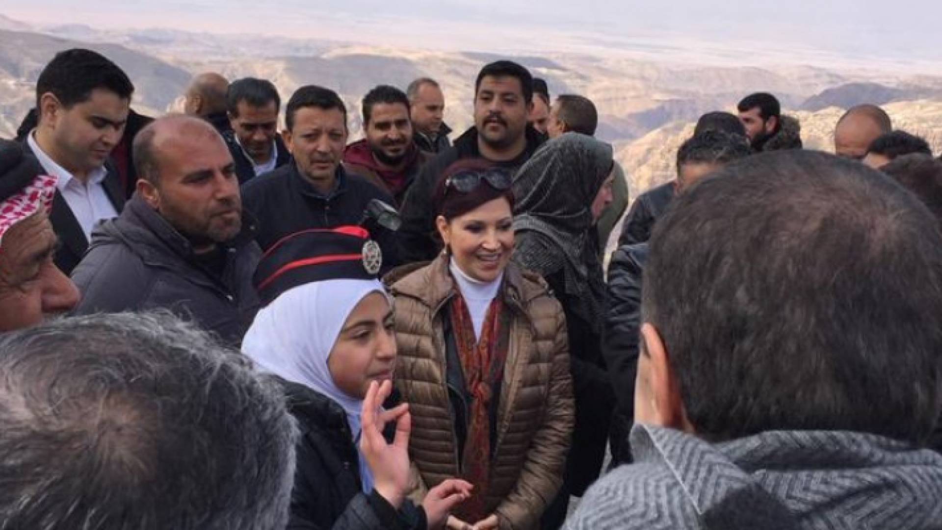 جانب من زيارة الوزيرة للطفيلة