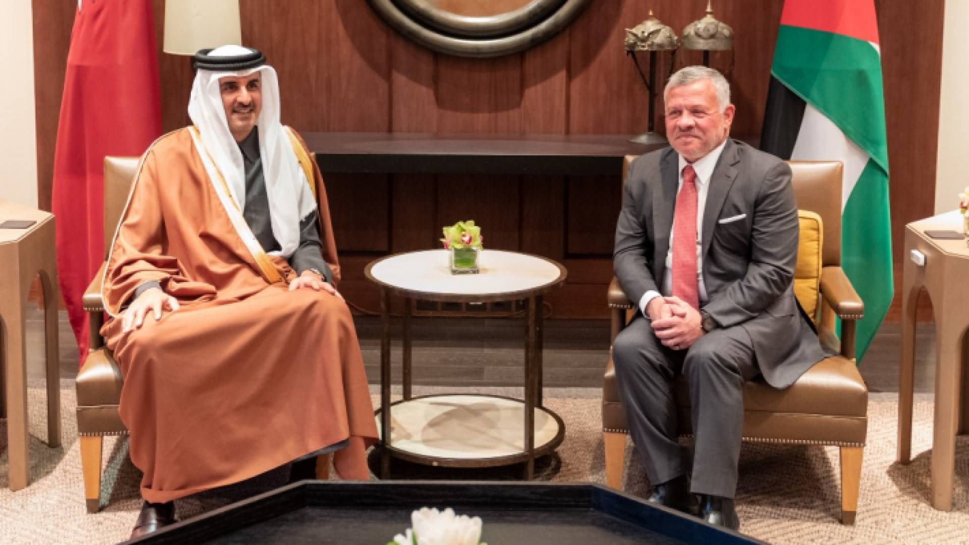 جلالة الملك وأمير دولة قطر