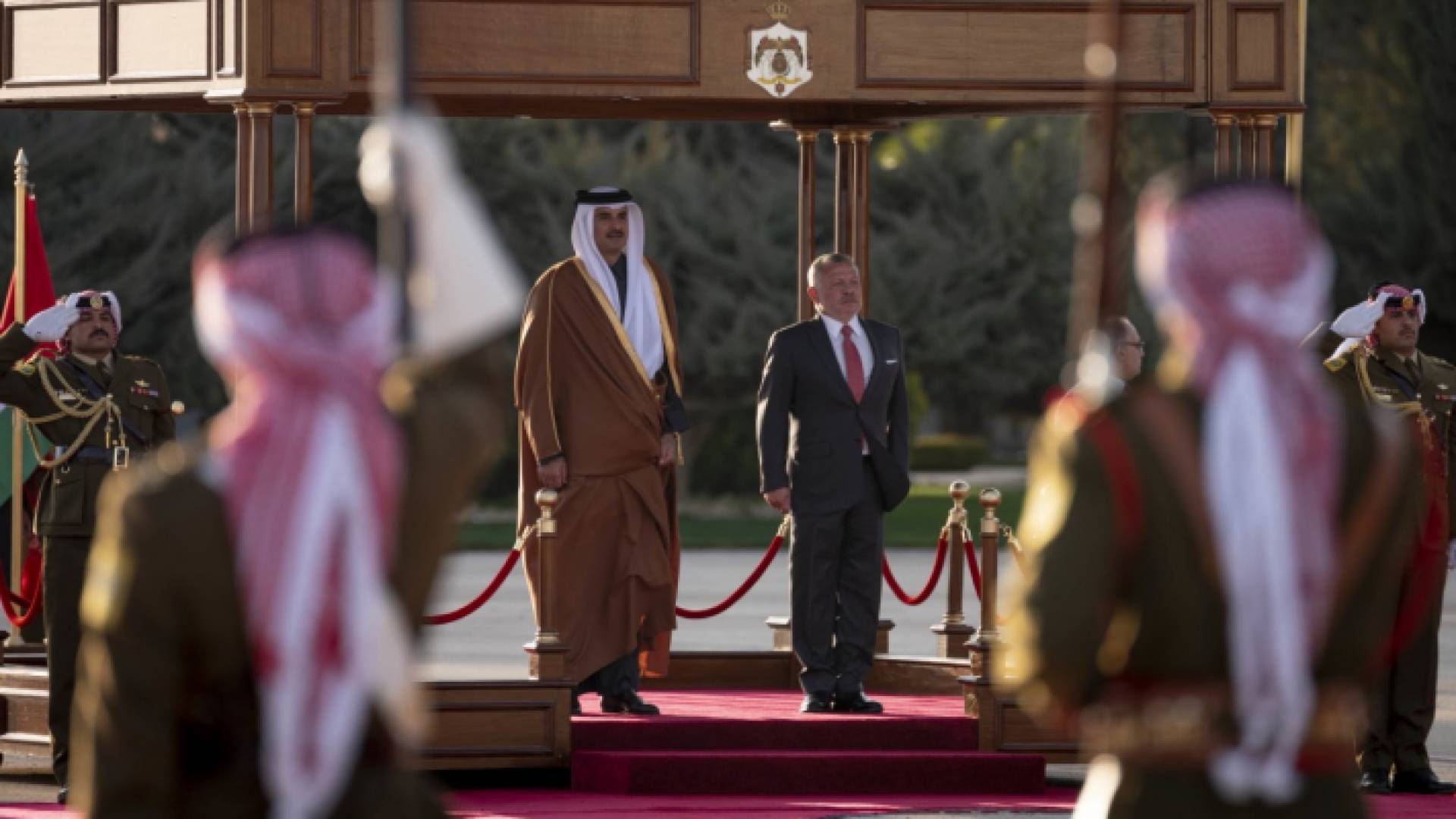 جلالة الملك وأمير دولة قطر