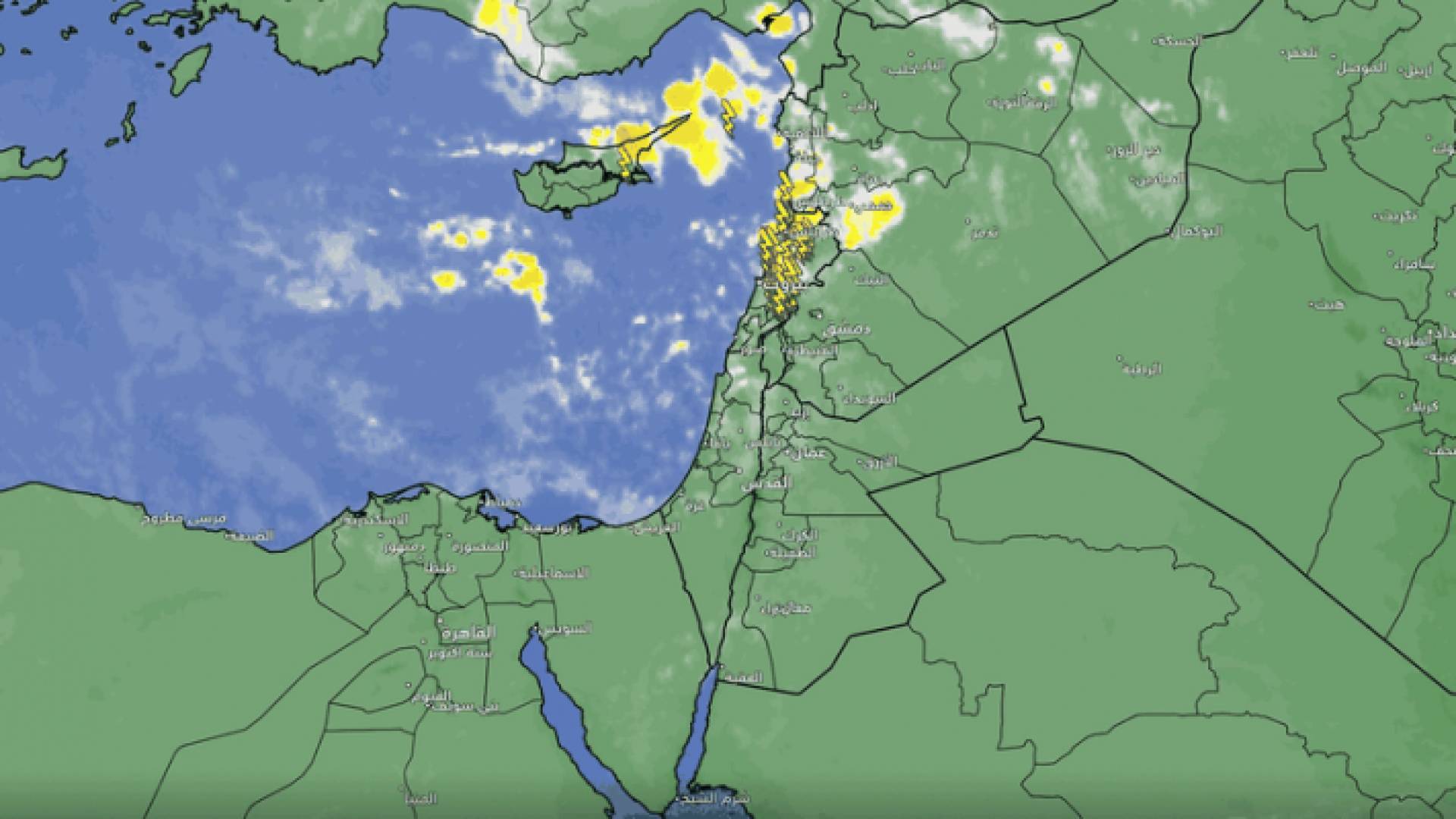 خريطة توضيحية من طقس العرب