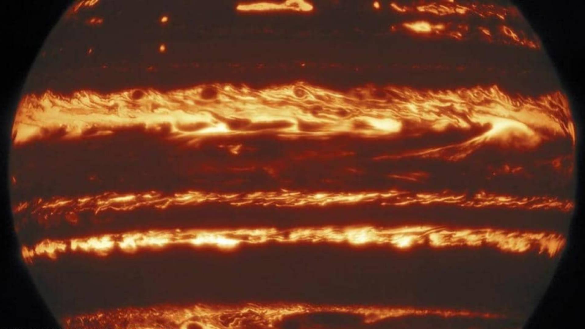 صورة المشتري كما ظهرت من خلال المرصد الفلكي