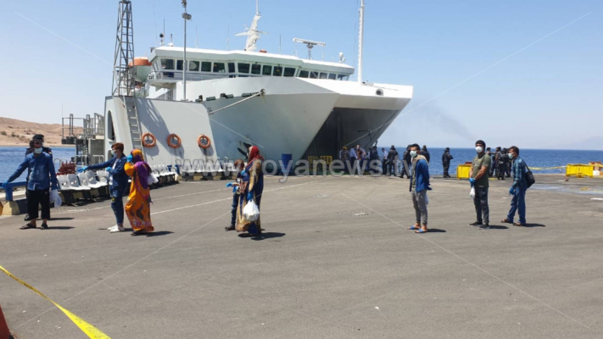 وصول 346 مواطنا أردنيا من مصر إلى ميناء العقبة