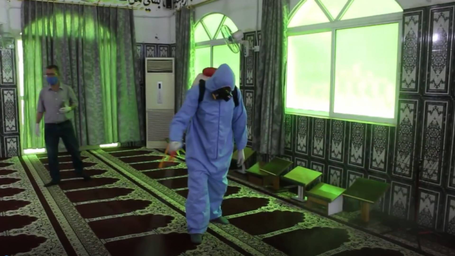 الأوقاف تواصل تعقيم مساجد في الرمثا بعد تسجيل اصابات بكورونا