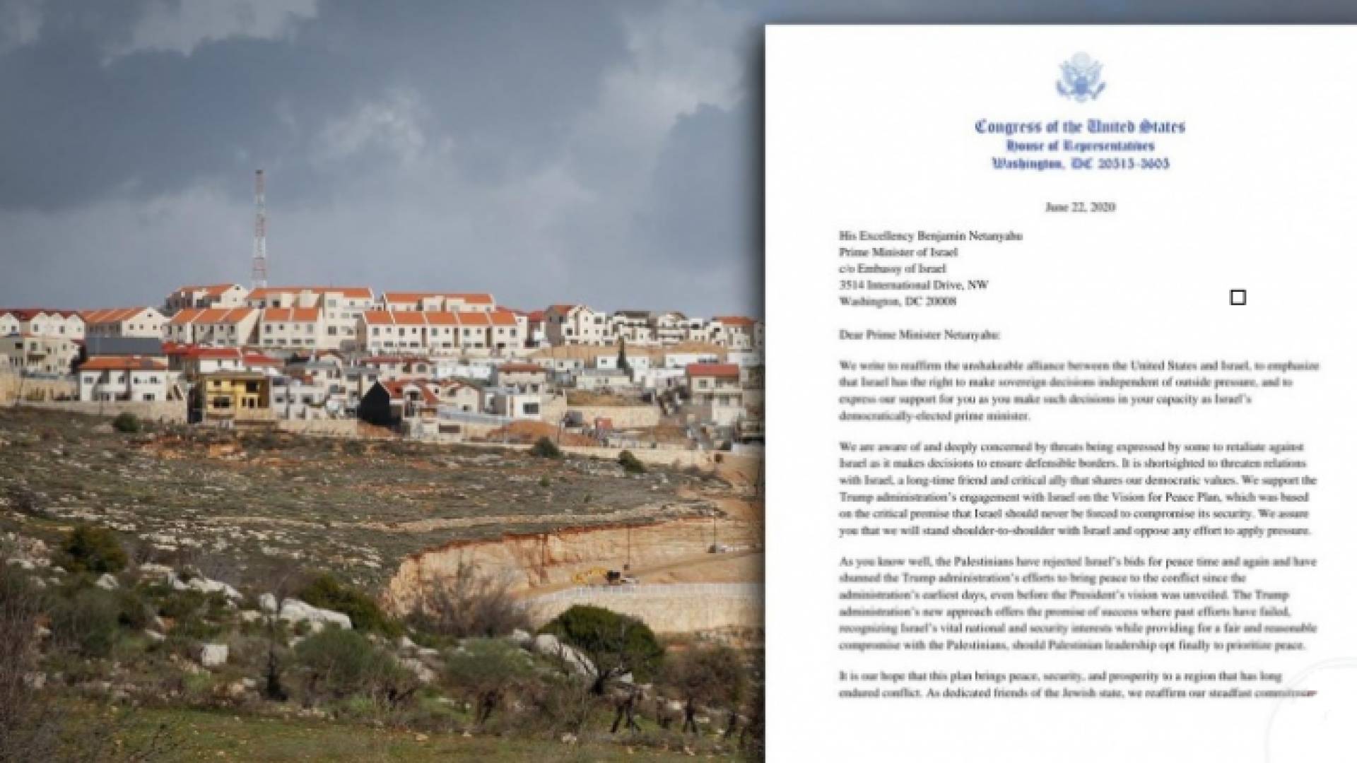 نواب الحزب الجمهوري يوقعون رسالة دعم للضم الكامل ويهاجمون الفلسطينيين