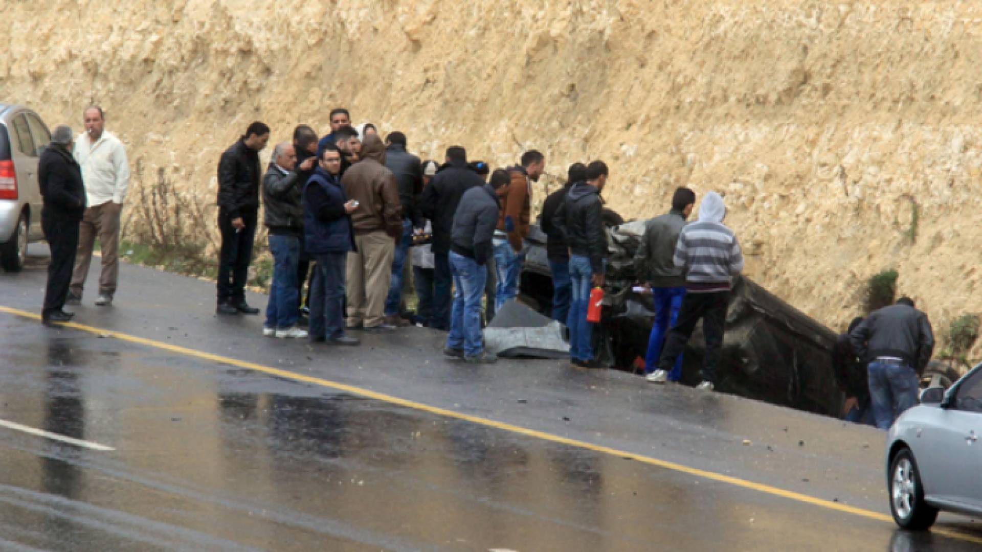 تجمهر عند وقوع حادث