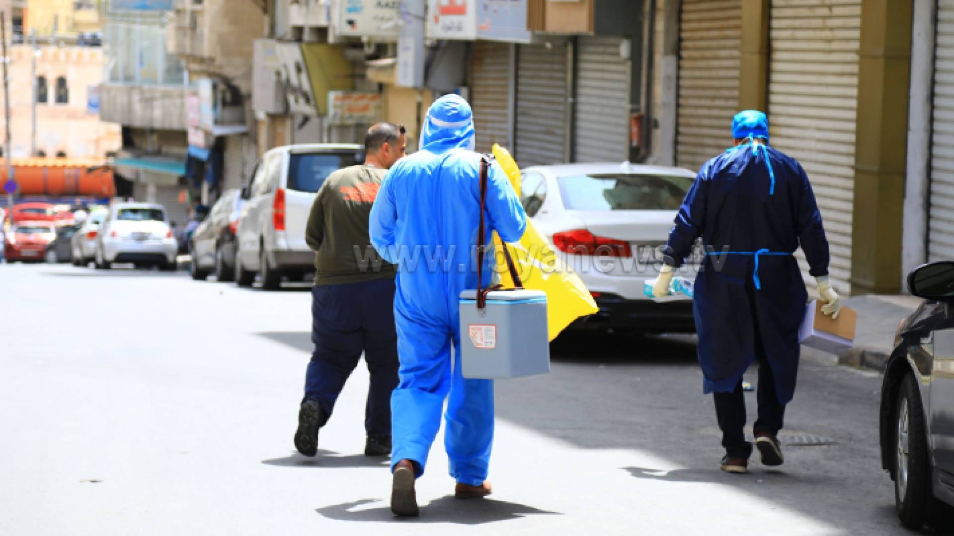 فرق التقصي الوبائي في شوارع العاصمة عمان