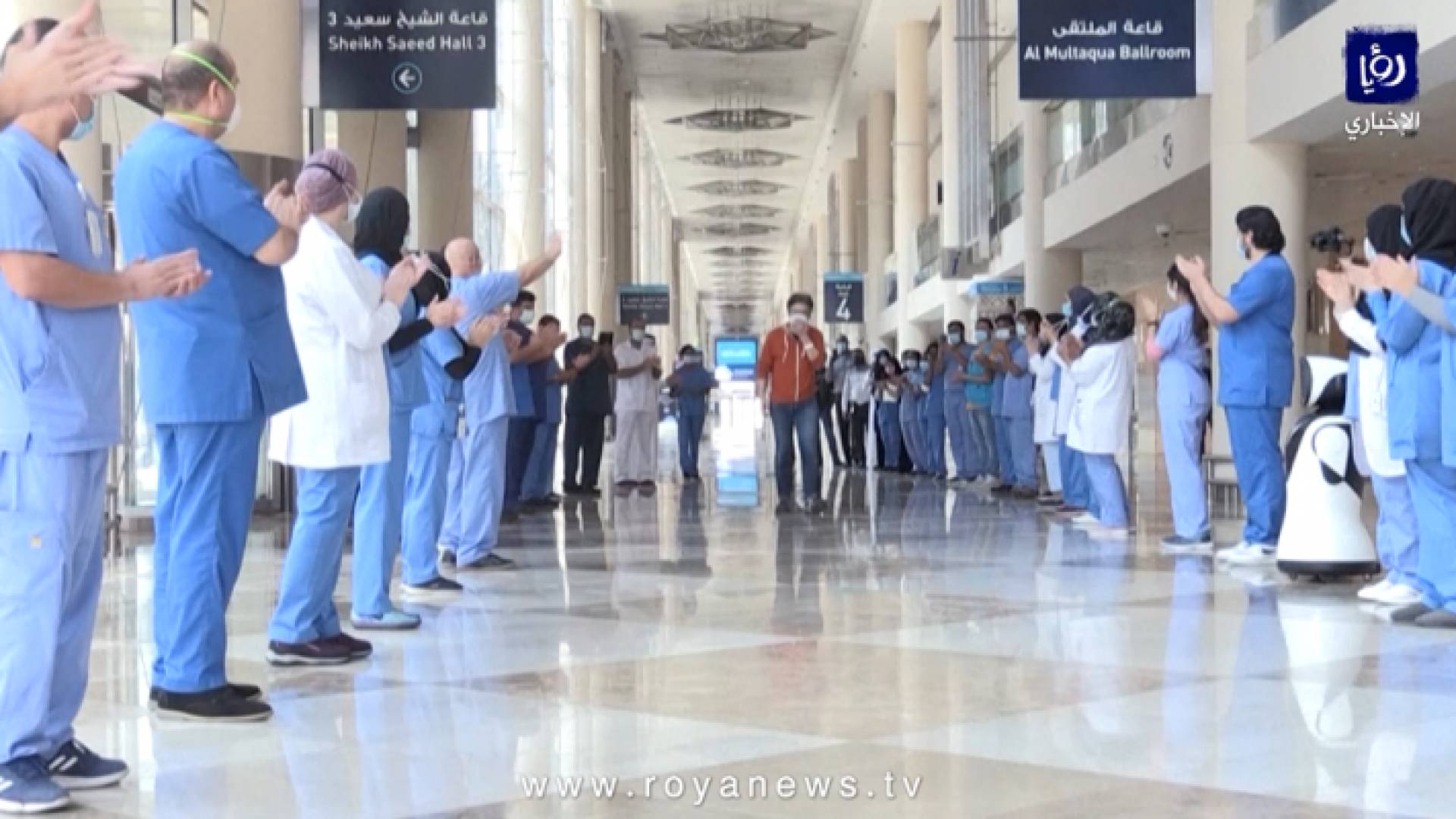 أخر مصاب بكورونا في المستشفى الميداني في دبي