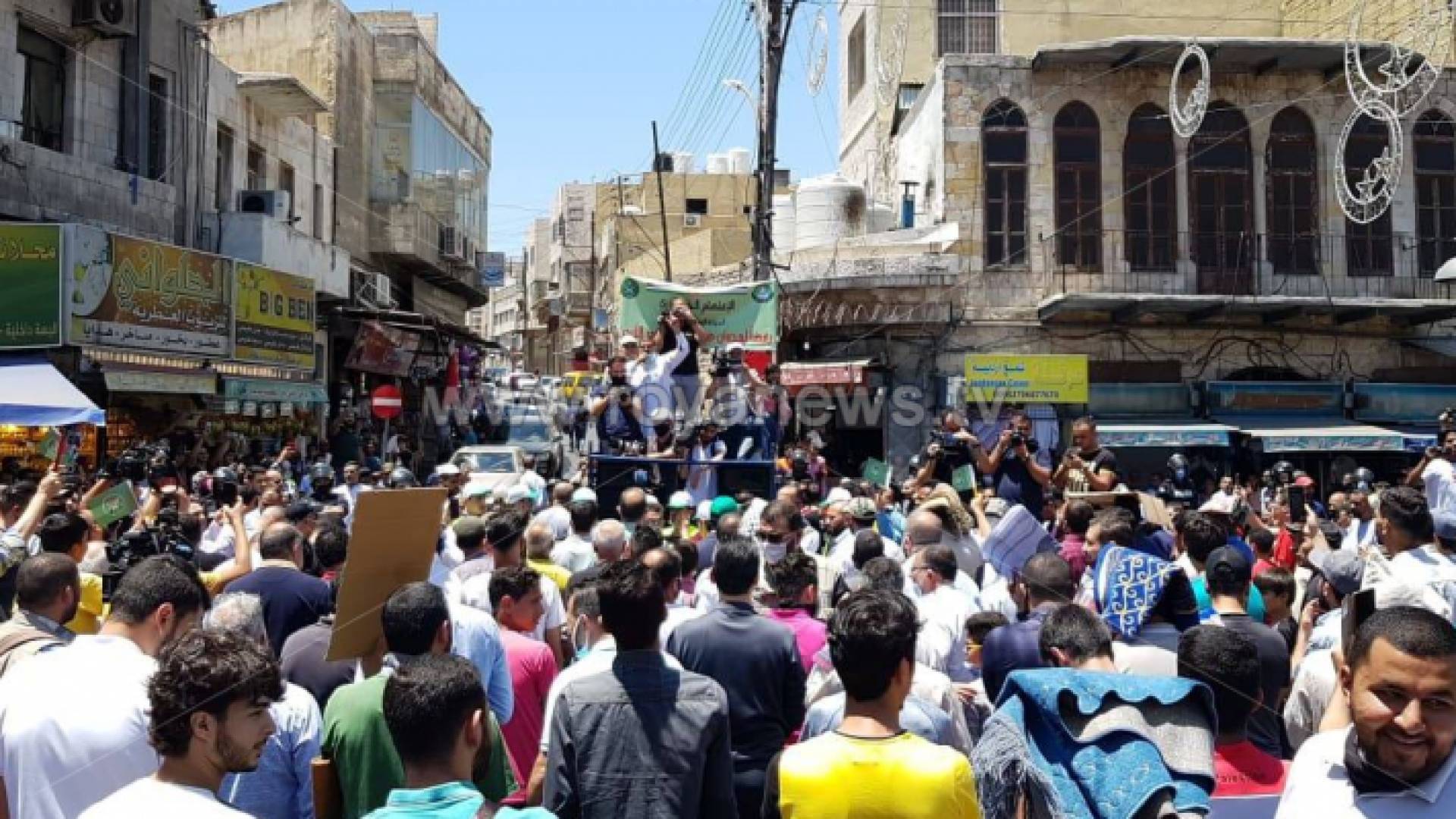 وقفة في وسط عمان رفضا لخطة ضم أراضي فلسطينية لسيادة الاحتلال