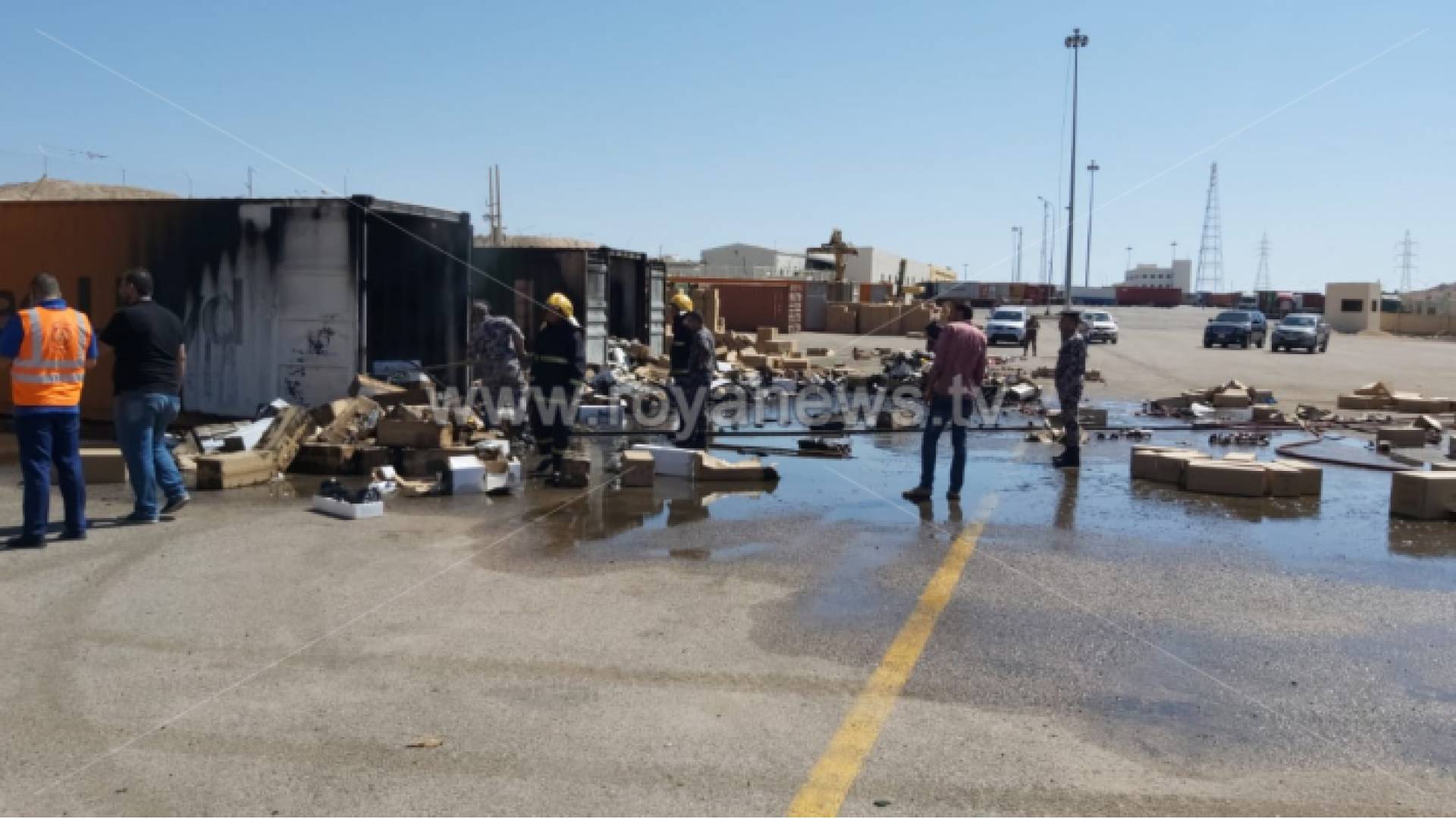 الصورة من مكان الحريق