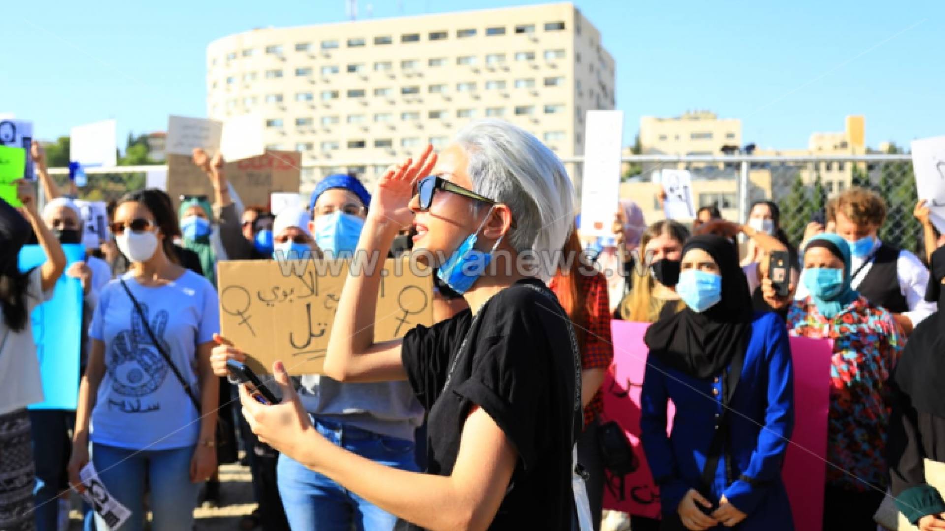 من الوقفة الاحتجاجية