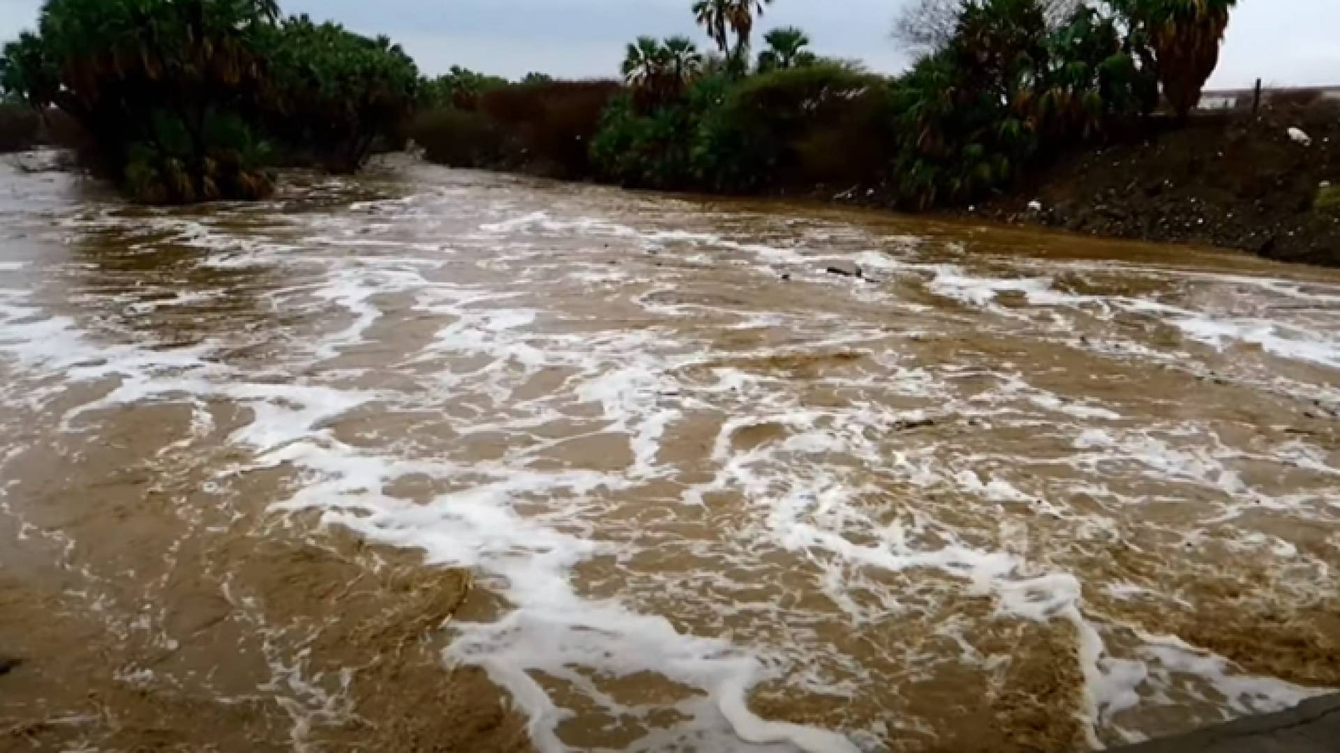 أمطار غزيرة وسيول جارفة في منطقة جازان بالسعودية