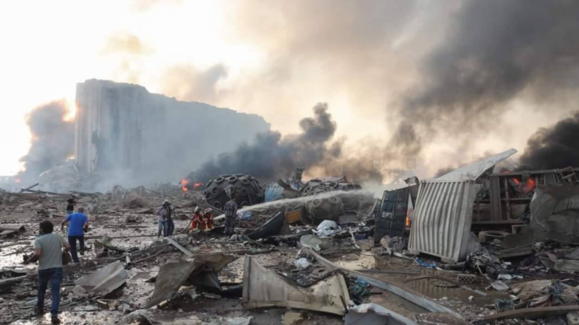 الصورة من مكان الانفجار