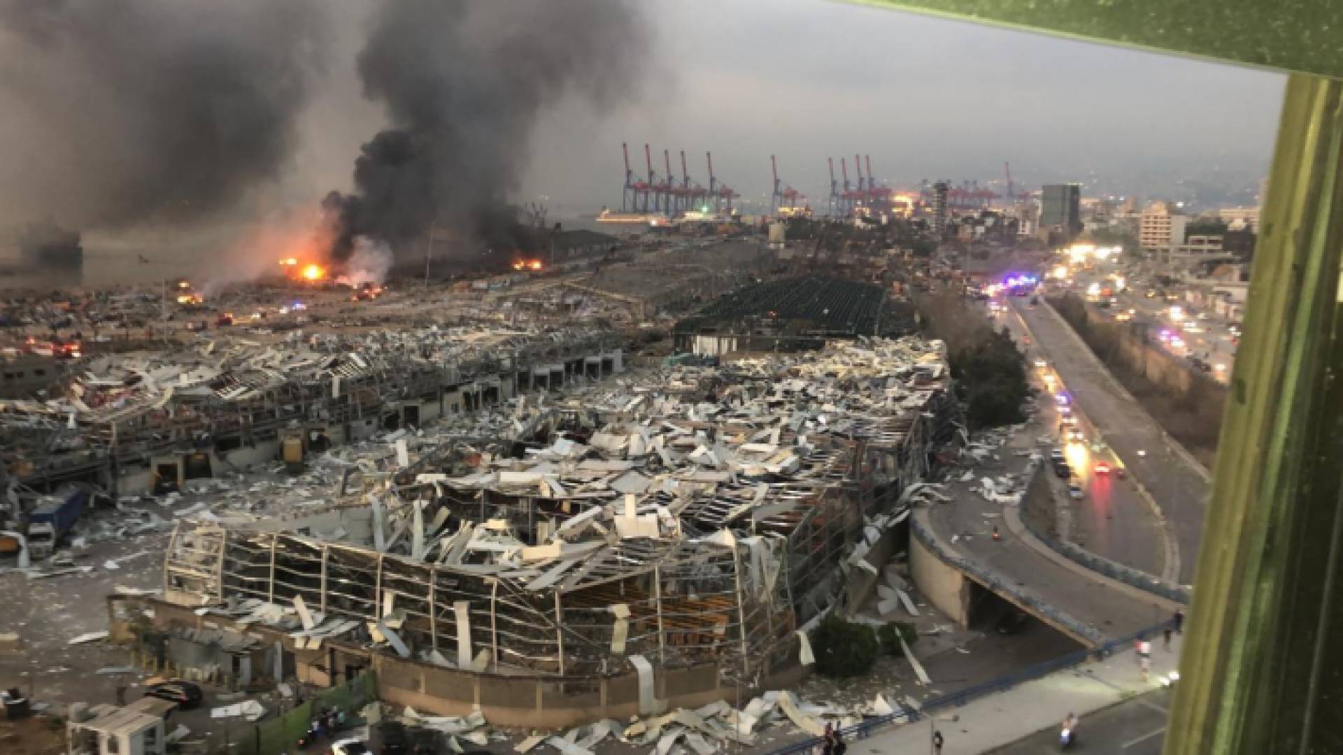 الصورة من مكان الانفجار