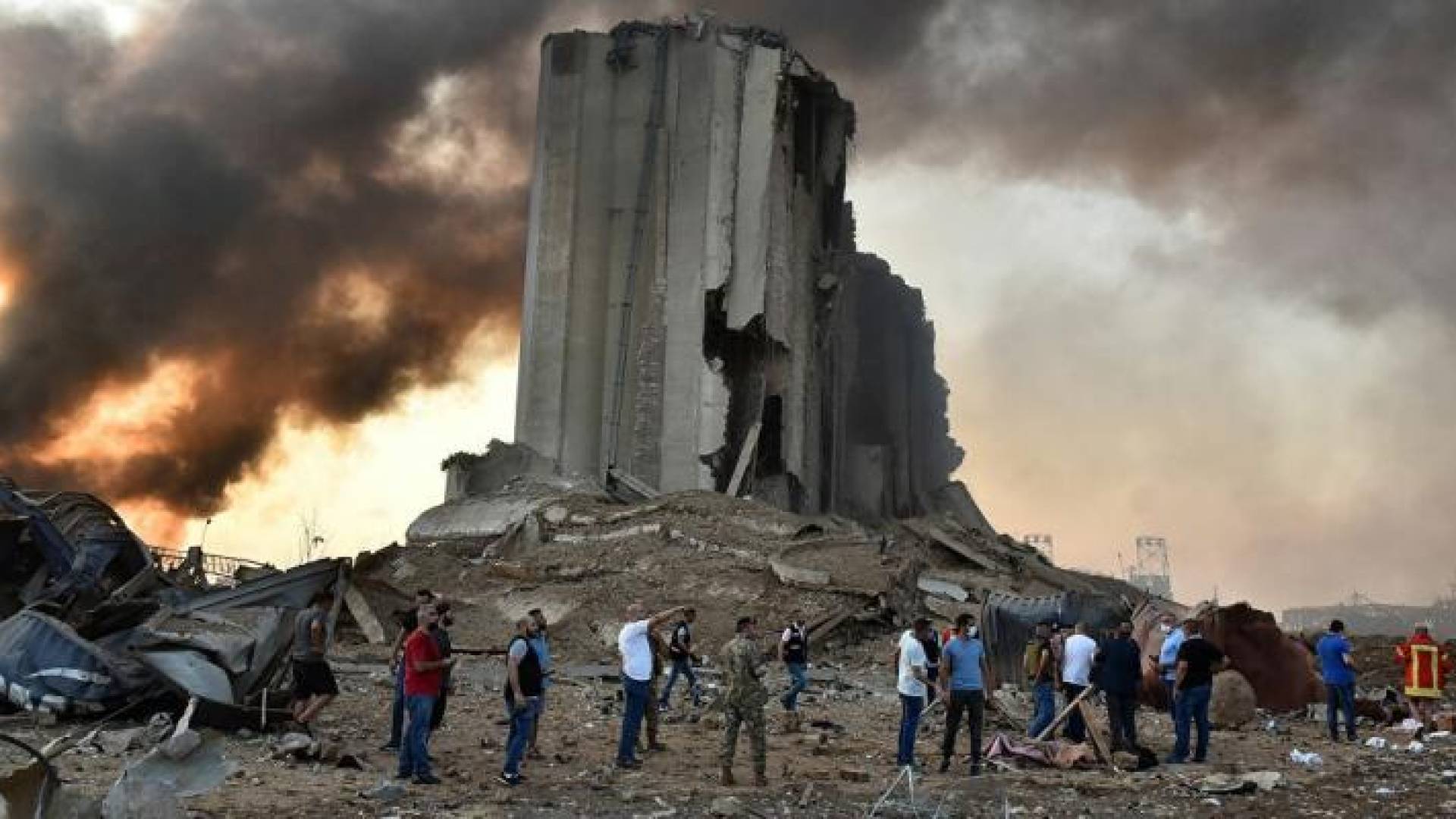 الصورة من مكان الانفجار