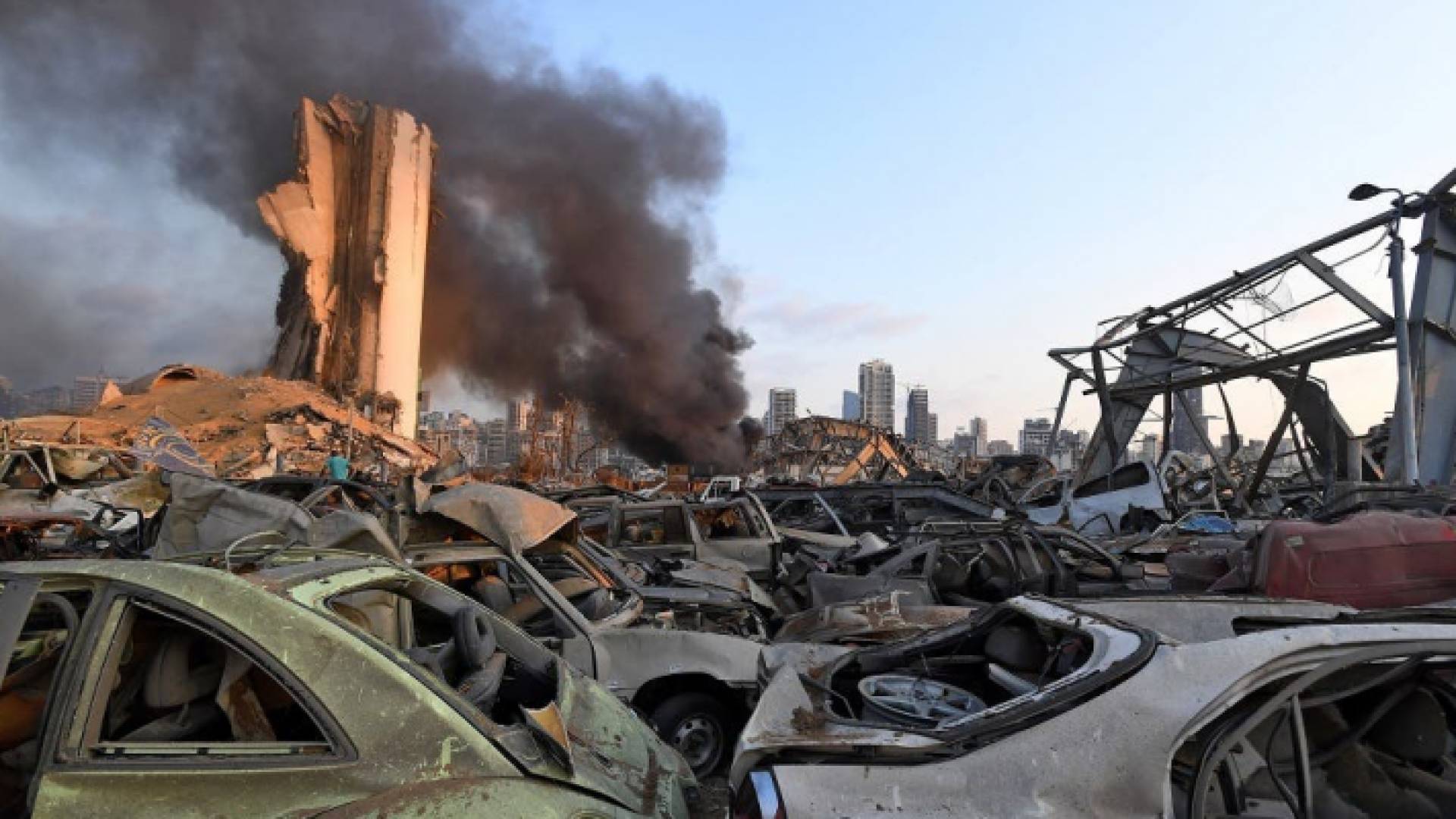 الصورة من مكان الانفجار