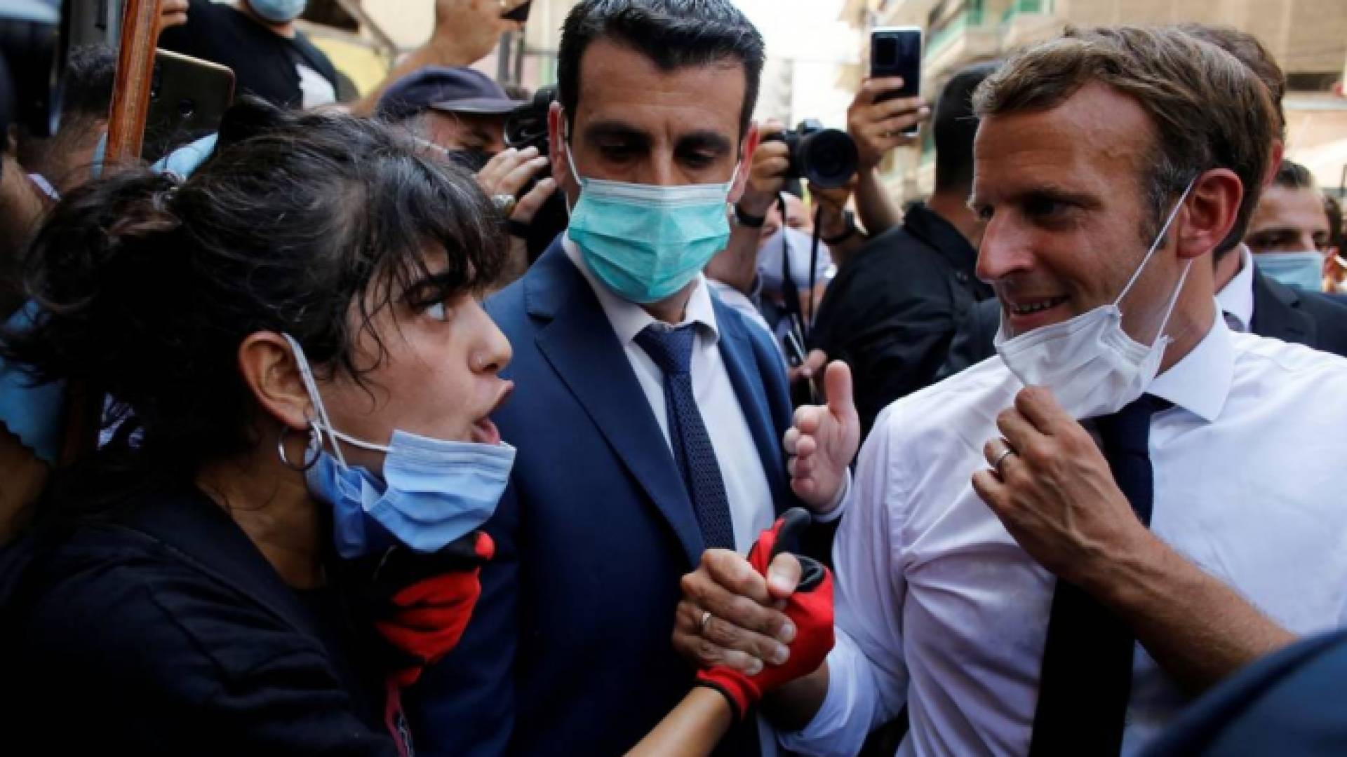 ماكرون خلال زيارته الأخيرة لبيروت