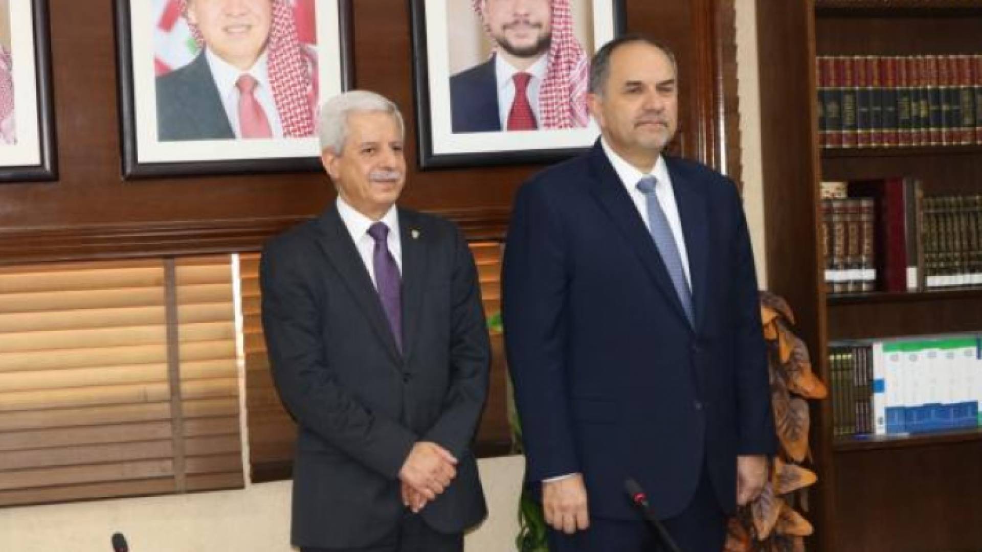 وزير العدل الدكتور بسام التلهوني ونقيب المحامين مازن ارشيدات