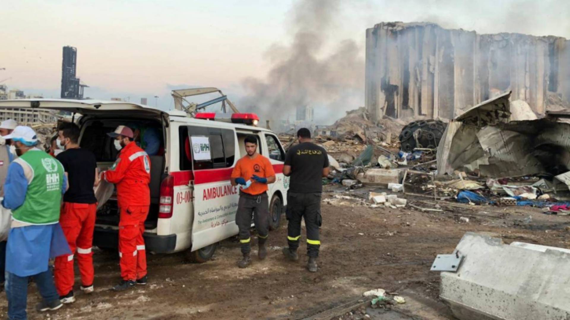 الصورة من مكان الانفجار